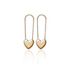 Karen Safety Pin Heart Earrings for Women, Paper clip Fashionable Minimalist Design