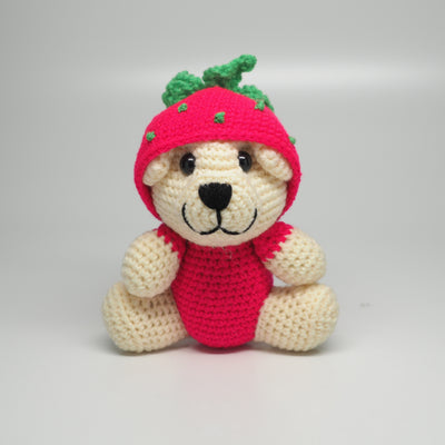 Strawbeary Crochet Teddy Bear