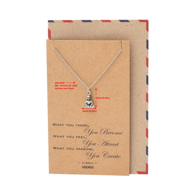 Helena Buddha Necklace Inspirational Quotes Jewelry Greeting Card