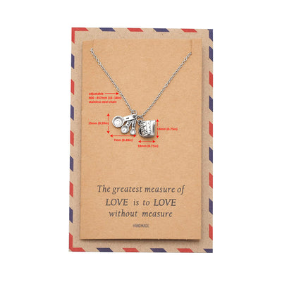 Laura Kitchen Charm Necklace, Inspirational Card, Gifts for Bakers
