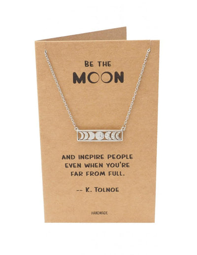 Marsha Moon Pendant Necklace, Gifts For Women, Birthday Gifts with Inspirational Quote