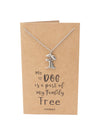 Mab Dog Under the Tree Pendant Necklace Pet Quotes Greeting Card