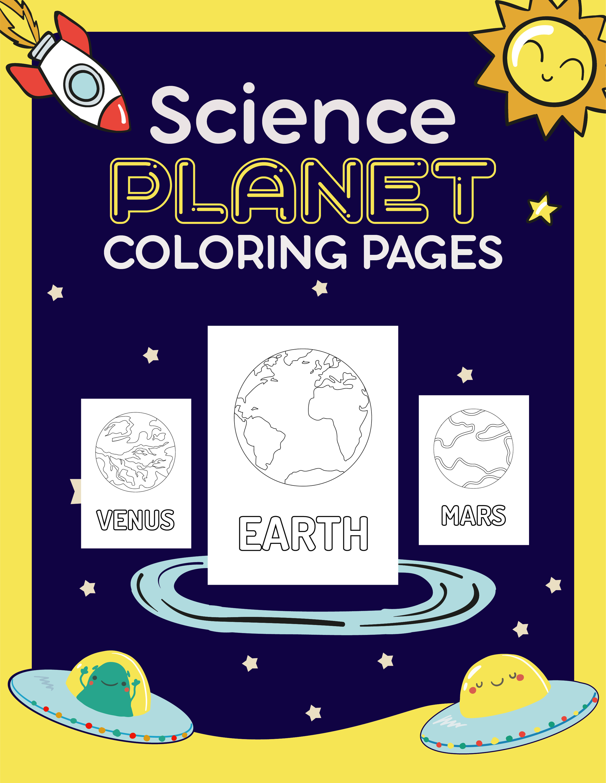 Free Back-To-School Printables Science Planet Coloring Pages Activity Sheets