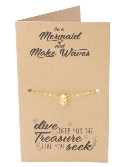 Cassy Mermaid Mini Shell Pearl Bracelet for Women