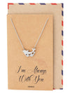 Dazzle Mother Daughter Necklace Dolphin Pendant