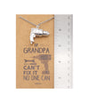 Holemaker Power Drill Cremation Pendant Necklace, Silver Tone, Daddy Dada Grandfather Hero Gifts for Fathers with Greeting Card