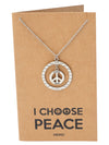 Bryll Peace in Circle Pendant Necklace