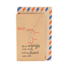 Tasha Heart Lariat Angel Wing Necklace, Sympathy Gifts