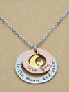 Julie Heart And Moon Engraved Necklace
