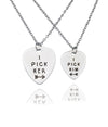 Marlowe Guitar Pick Matching Pendant Necklace, Gifts for Music Lovers