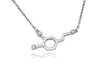 Lara Serotonin, Dopamine, Acetylcholine Molecule DNA Necklace, Science Jewelry with Greeting Card