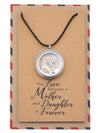 Eurika Locket Necklace with Mother Daughter Birds and Tree Charms and Greeting Card