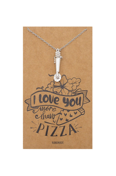 Jocelyn Pizza Cutter Cremation Ash Holder Pendant Necklace, 100% Handmade - Silver Tone