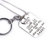 Engraved Heart Key chain and Necklace