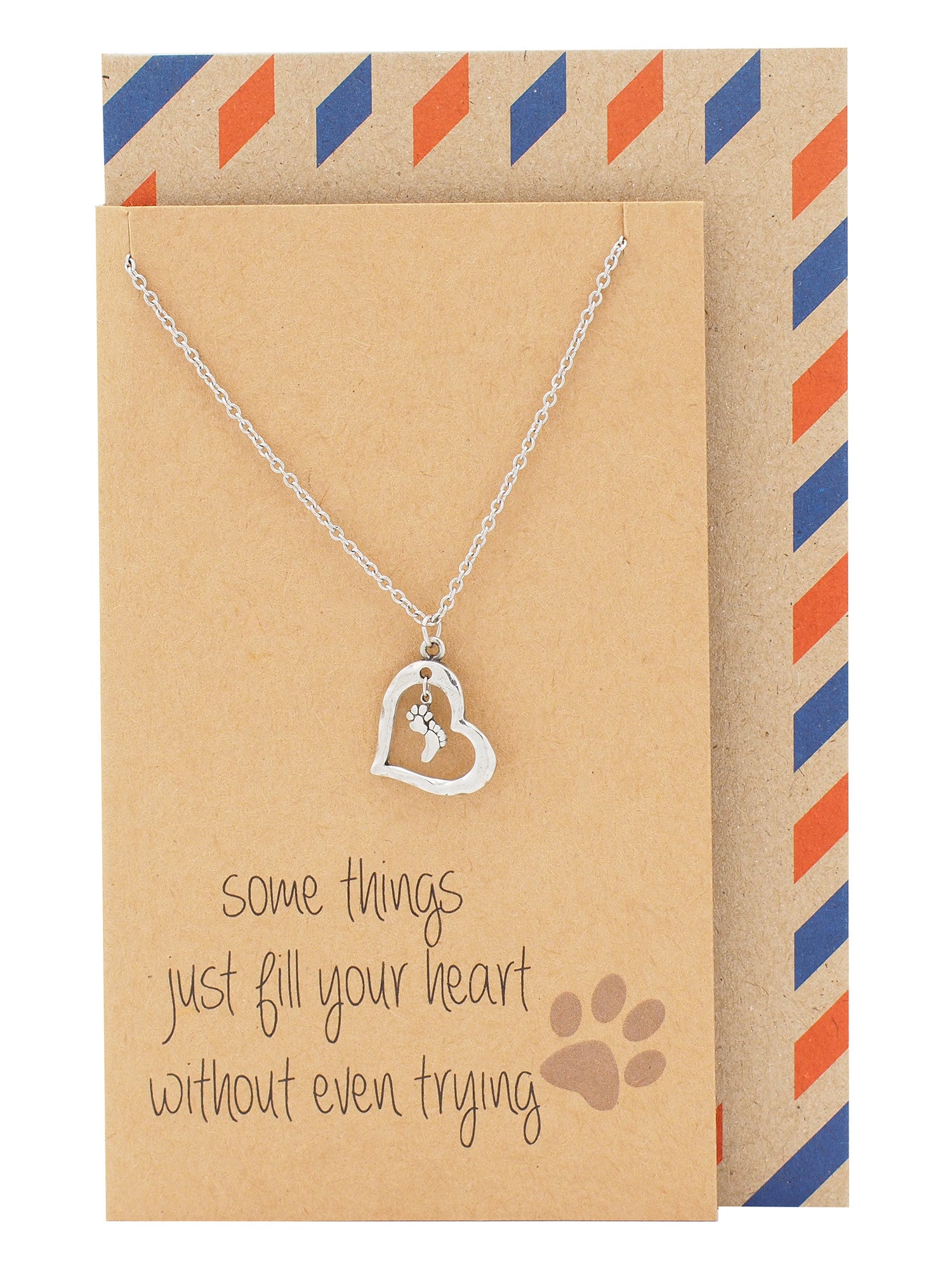 Georgia Sympathy Gifts for Dog Lovers Paw Print Necklace