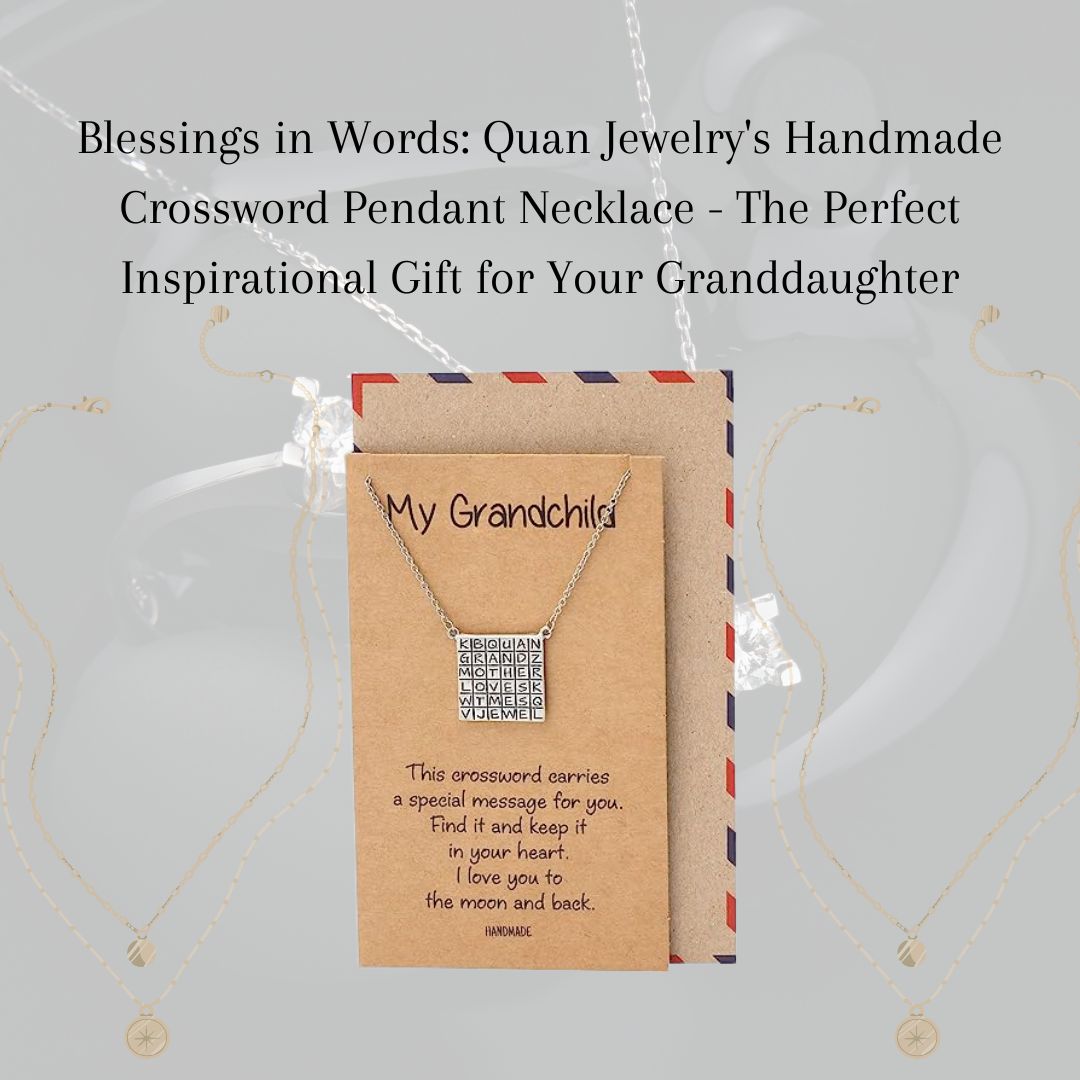Blessings in Words Quan Jewelry s Handmade Crossword Pendant Necklace