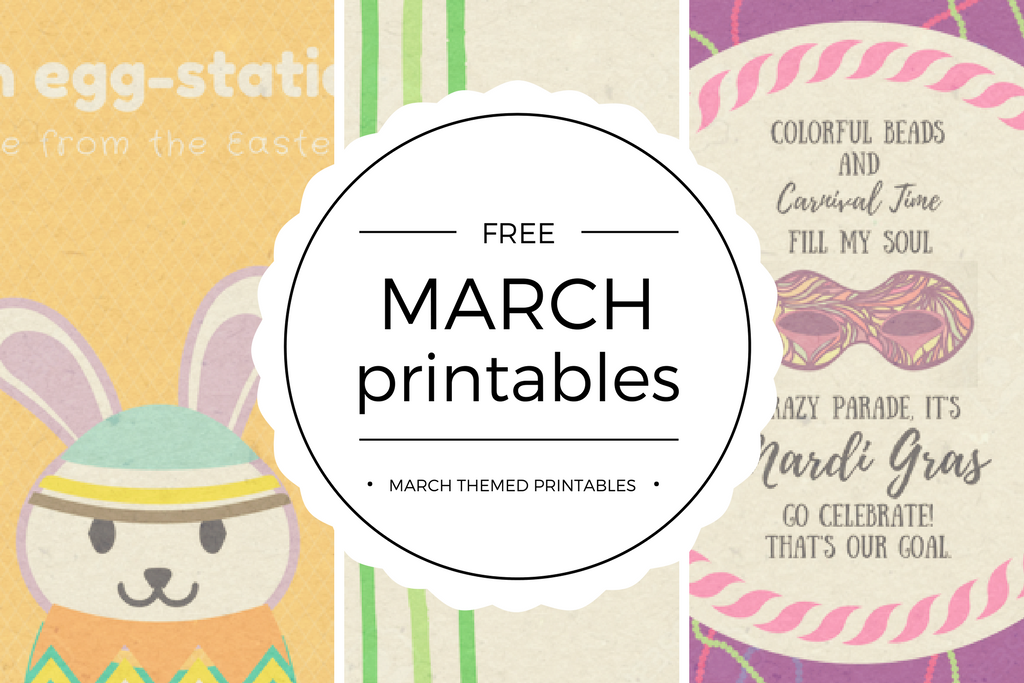 Free March Themed Printables