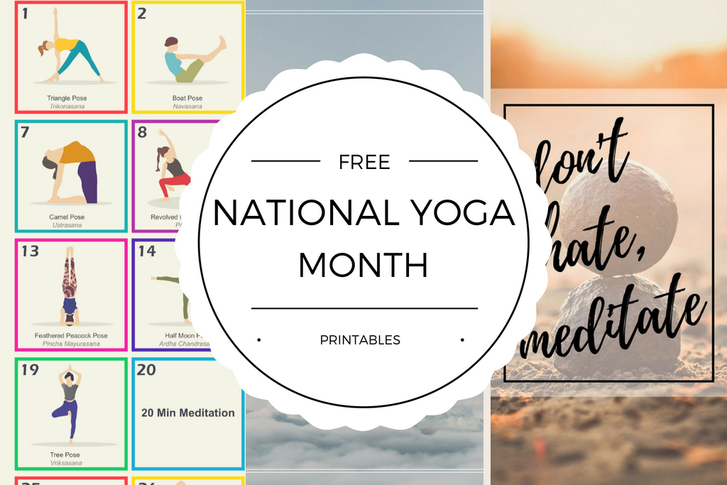 Celebrate National Yoga Month | Free Yoga Printables