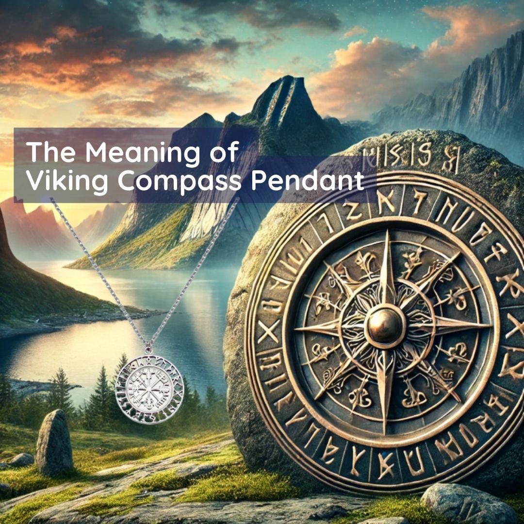 Quinnlyn & Co. Viking Compass Pendant Necklace