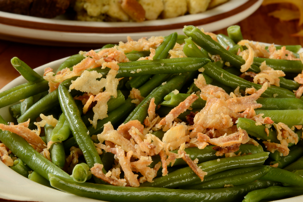 Green Bean Casserole with Fresh Fried Onions