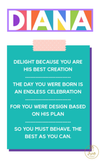 Baby and Kids Name Poems Printables - Diana