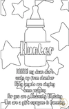 Baby and Kids Name Poems Printables - Hunter