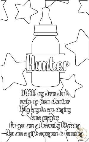 Baby and Kids Name Poems Printables - Hunter