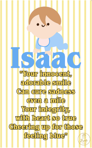 Baby and Kids Name Poems Printables - Isaac