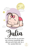 Baby and Kids Name Poems Printables - Julia