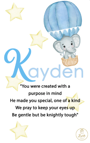 Baby and Kids Name Poems Printables - Kayden