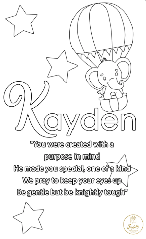 Baby and Kids Name Poems Printables - Kayden