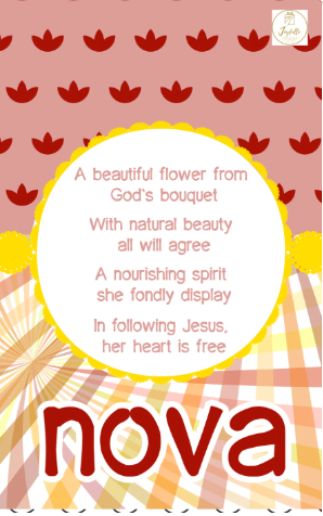 Baby and Kids Name Poems Printables - Nova