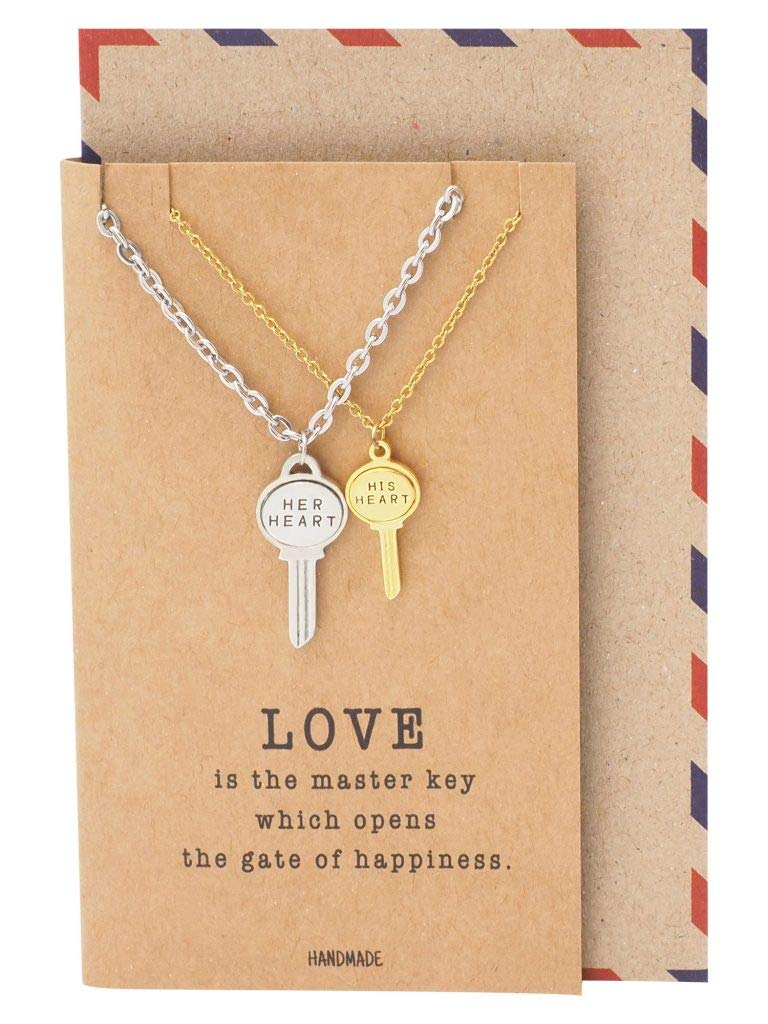 quan jewelry Brick Puzzle Pendant Necklace, His and Hers Half Heart  Necklaces with Greeting Card, Adjustable 16-18 inches, Pewter : :  Clothing, Shoes & Accessories