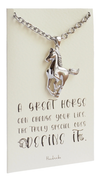 Joyfulle Brilynn Horse Pendant Necklace, Gifts for Women with Inspirational Greeting Card, Adjustable Chain 16" to 18"