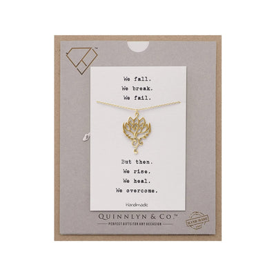 Quinnlyn & Co. Phoenix Earring, Pendant Necklace, Morse Code Bracelet Set of 2 with Inspirational Quote on Greeting Card