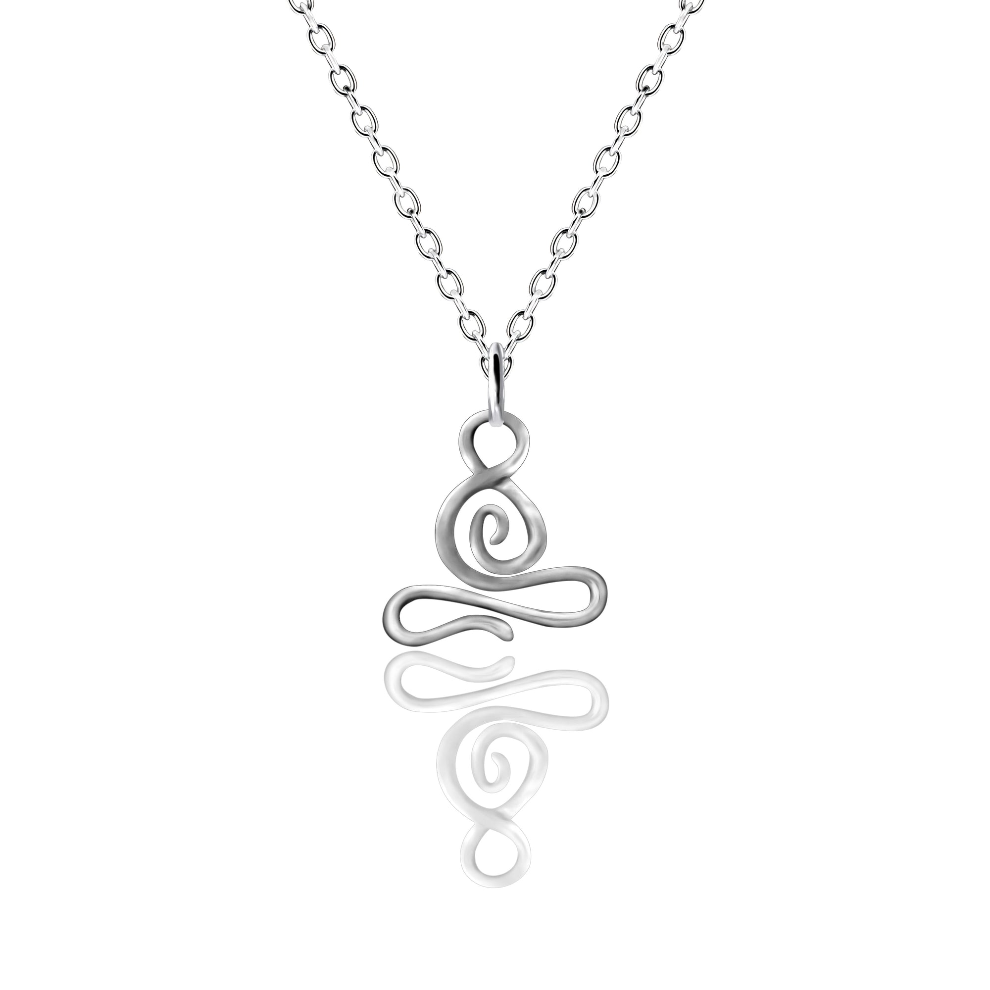 Asana Lotus Yoga Buddha Necklace with Inspirational Quote Card, Yoga Hindu Spiritual Amulet Jewelry, Gifts for Women