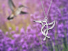 Walela Hummingbird Pendant Necklace, Bird Lovers Gift, Unique Presents for Women, with Inspirational Quote Card
