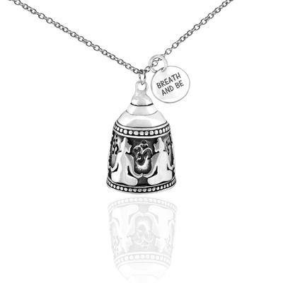 Aleah Buddha Bell Necklace Inspirational Quotes Jewelry Greeting Card