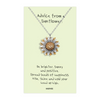 Yamileth Sunflower Charm Jewelry with Inspirational Greeting Card