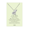 Chlodette Loving Wolf Necklace with Inspirational Quote and Prayer