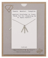 Quinnlyn & Co. 3 Bars Pendant Necklace, Teacher's Day Appreciation Gifts with Inspirational Quote on Greeting Card