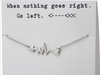 Quinnlyn & Co. Arrow Pendant Necklace, Birthday Gifts for Women with Inspirational Quote on Greeting Card