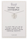 Quinnlyn & Co. Butterfly Pendant Necklace, Handmade Gifts for Women with Inspirational Quote on Greeting Card