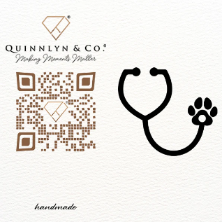 Quinnlyn & Co. Love Paw Stethoscope Charm, Gifts for Women, RN Nurses with Inspirational Quote on Greeting Card