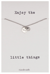 Quinnlyn & Co. Lucky Circle Ladybug Pendant Necklace, Handmade Gifts for Women with Inspirational Quote on Greeting Card