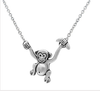 Quinnlyn & Co. Monkey Pendant Necklace, Gifts for Women with Inspirational Quote on Greeting Card