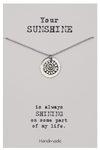 Quinnlyn & Co. Sun Pendant Necklace, Handmade Gifts for Women with Inspirational Quote on Greeting Card