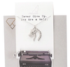 Quinnlyn & Co. Wolf Pendant Necklace, Gifts for Women with Inspirational Quote on Greeting Card