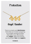 Quinnlyn & Co 222 and 444 Angel Pendant Necklace, Numerology-inspired Charm, Protection Gifts for Men and Women