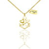 Sabel Faith Hope and Love Necklace with Heart Anchor Cross Pendant, Inspirational Jewelry